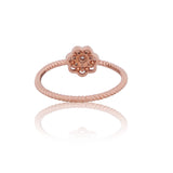 Diamond Petal Milgrain Ring