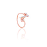 Diamond Linear Harmony Ring