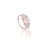 Diamond Petal Trio Ring