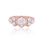 Diamond Petal Trio Ring