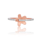 Diamond Gilded Butterfly Ring