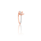 Diamond Gilded Butterfly Ring