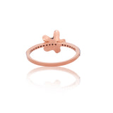 Diamond Gilded Butterfly Ring