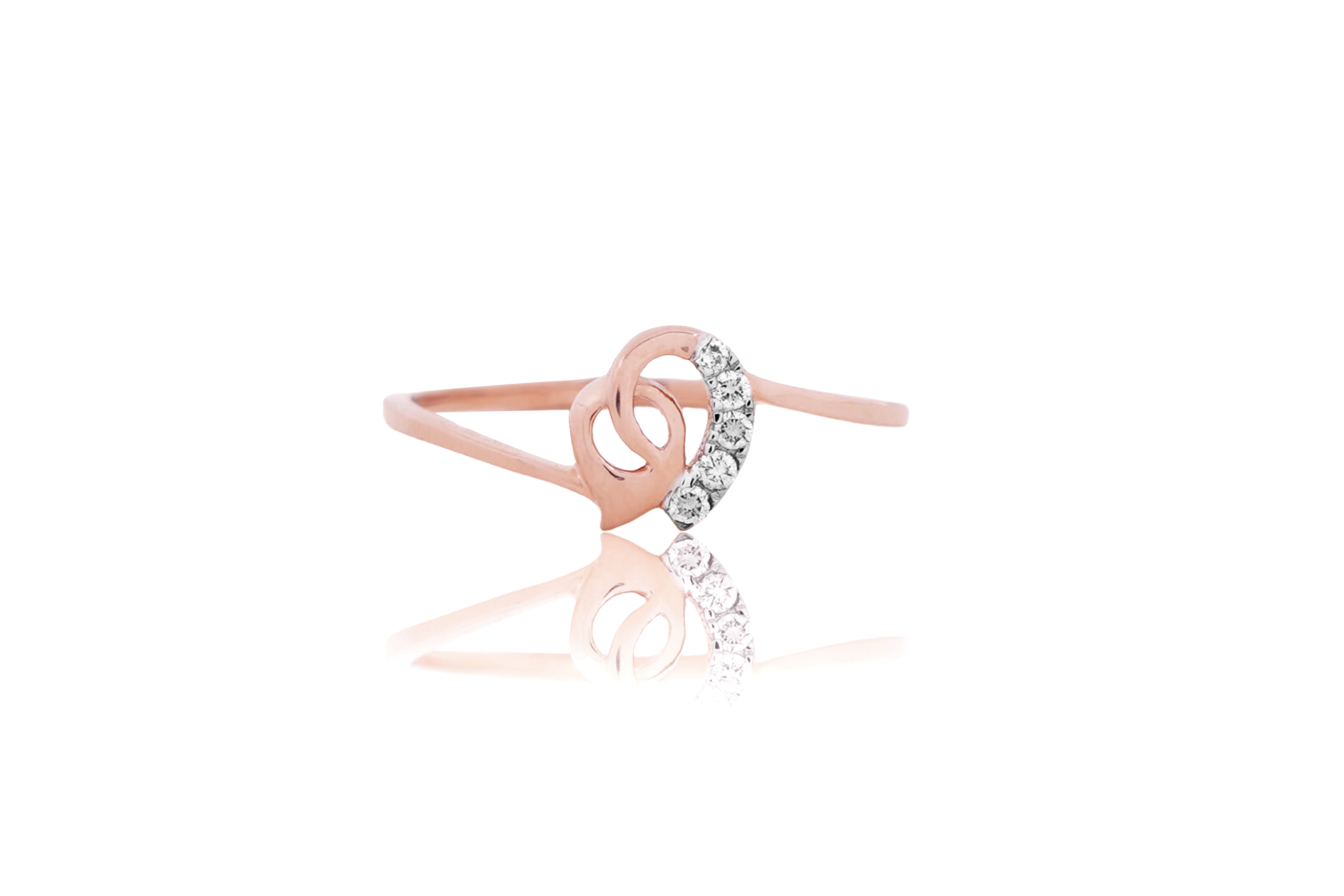 Diamond Drift Solitaire Ring