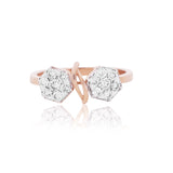 Diamond Bypass Solitaire Ring