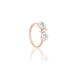 Diamond Bypass Solitaire Ring