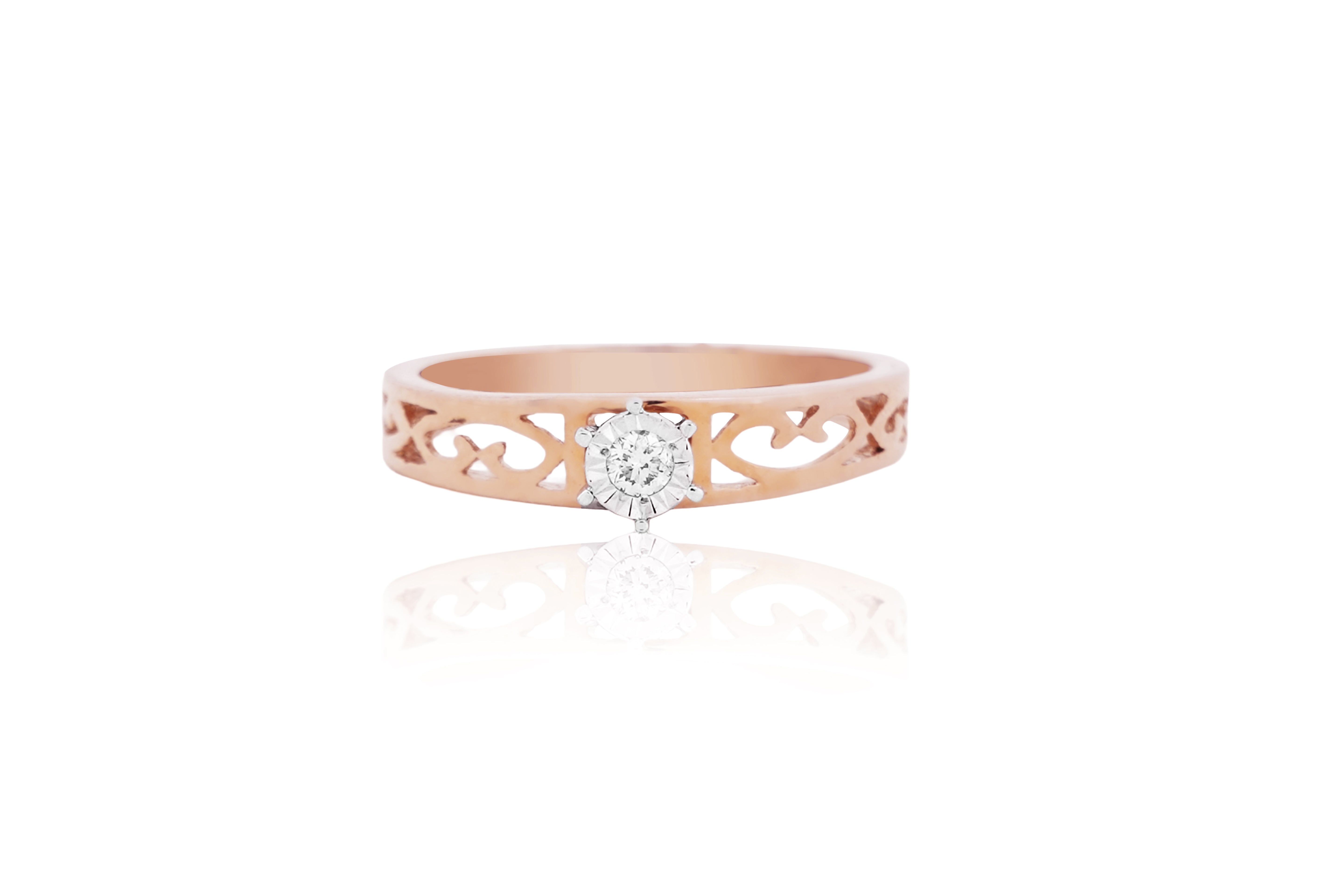 Diamond Filigree Crown Ring