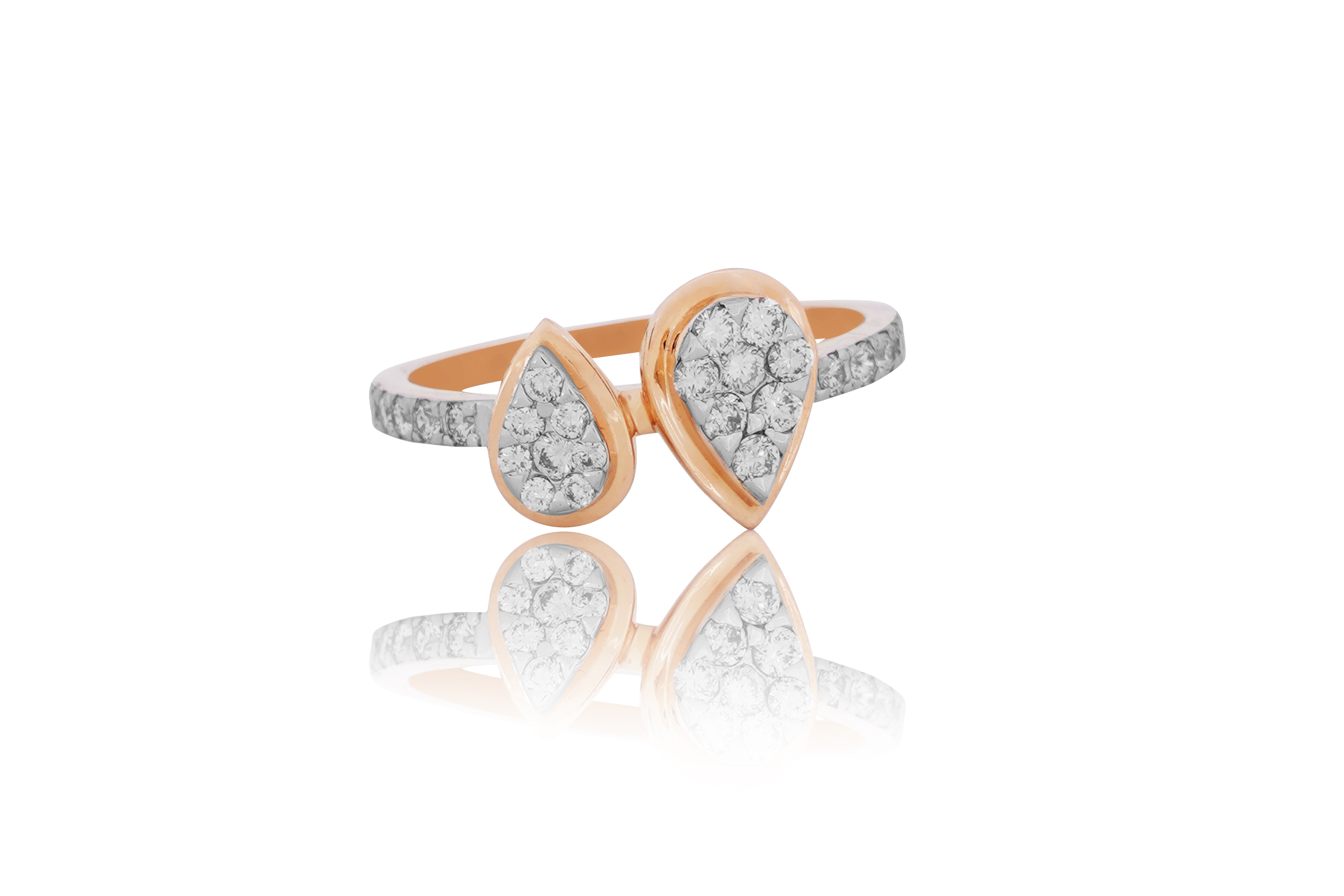 Diamond Dual Soul Drops Ring