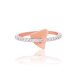Diamond Apex Crescent Ring