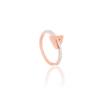 Diamond Apex Crescent Ring