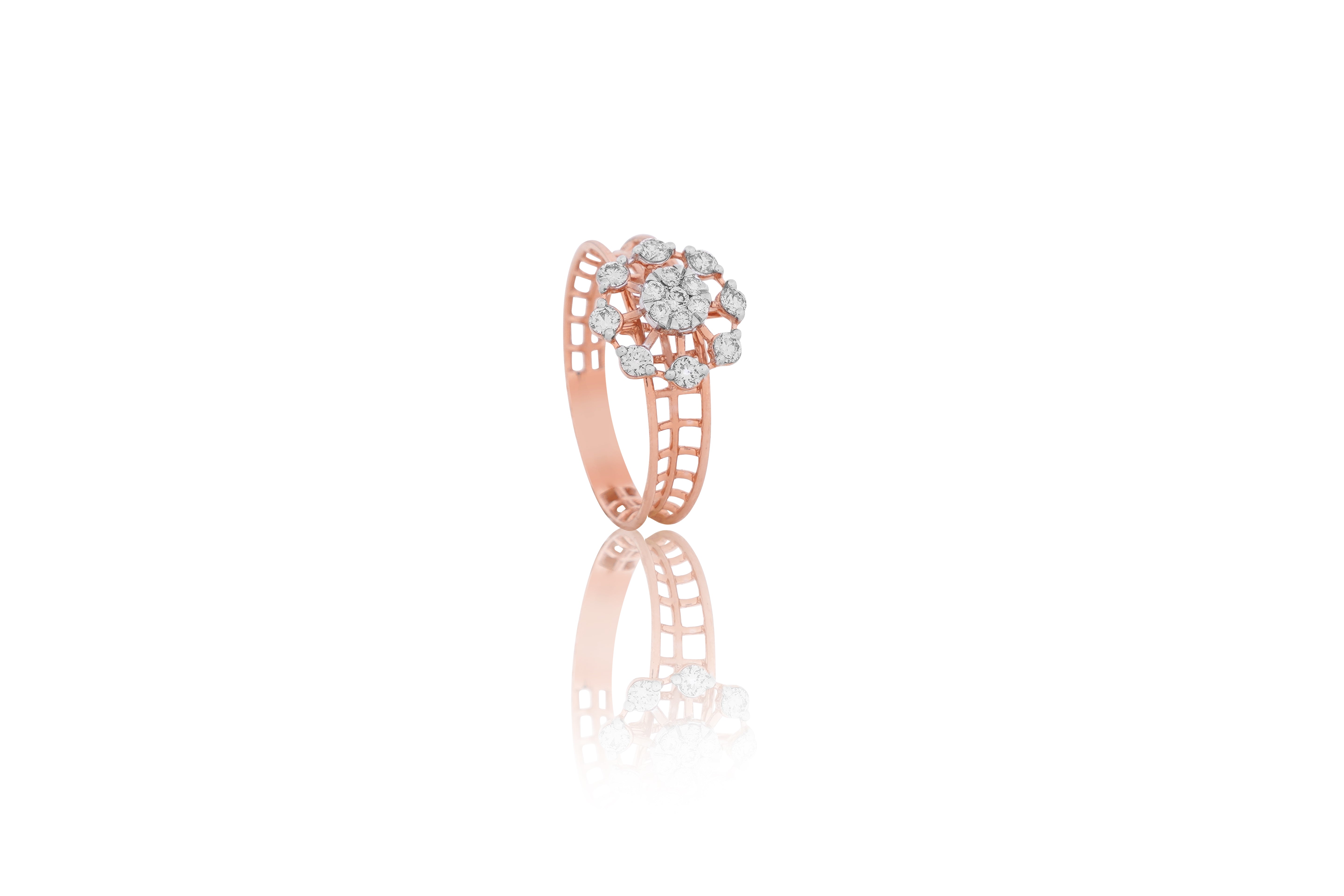 Diamond Celestial Petal Ring