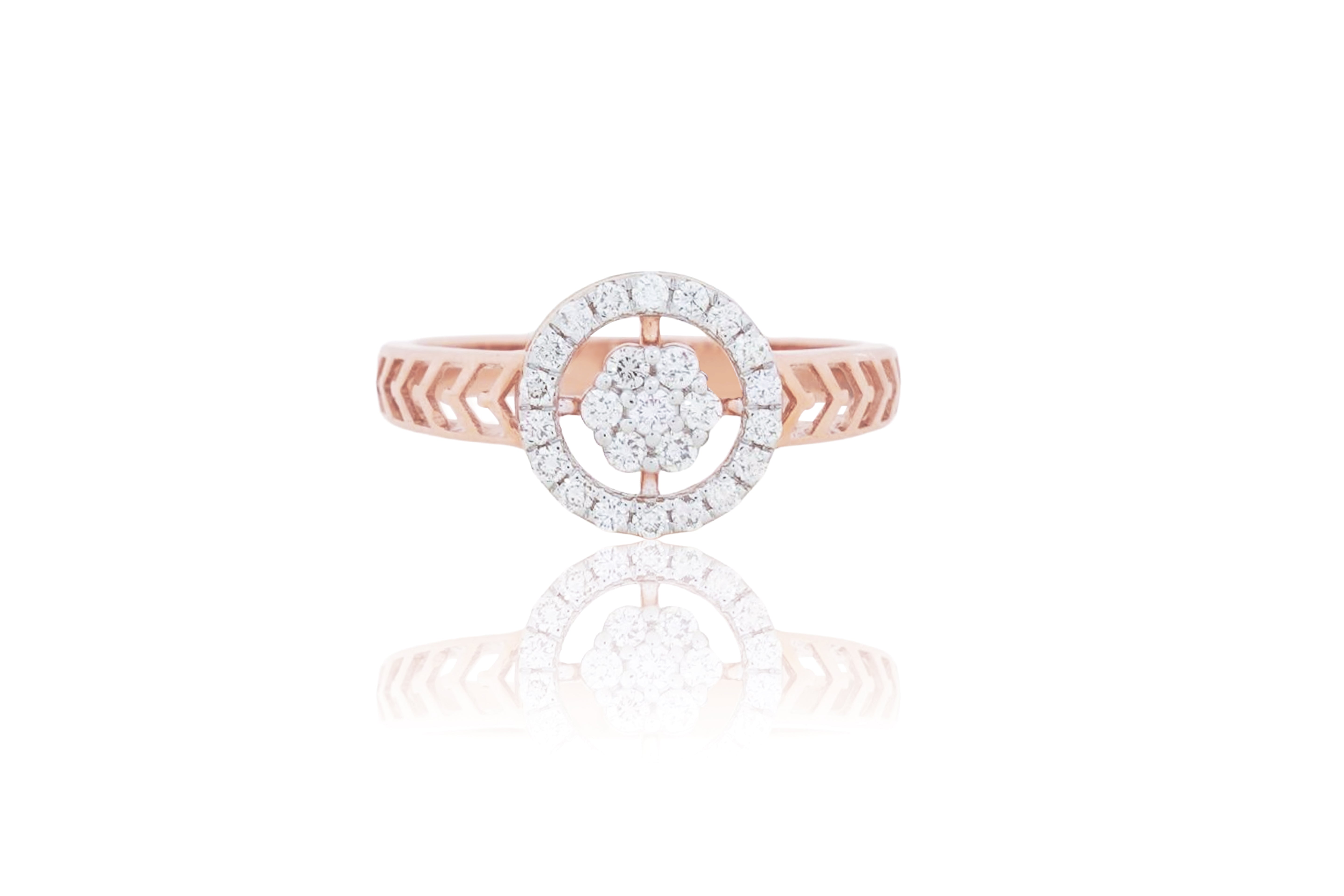 Diamond Celestial Orbit Halo Ring