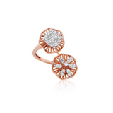 Twin Ginko Bloom Diamond Ring