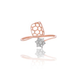 Golden Honey Drop Diamond Ring