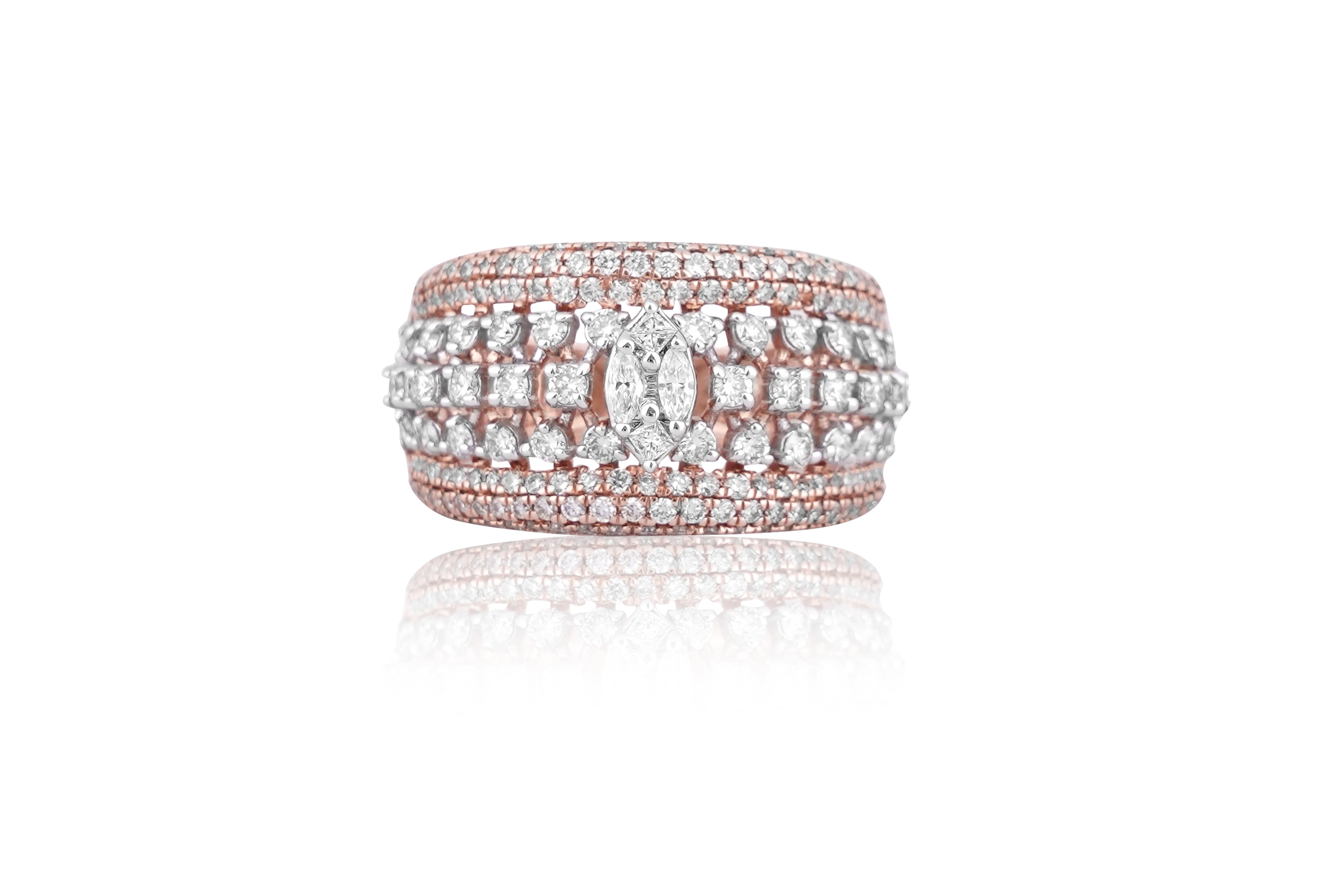 Marquise Majesty Dome Diamond Ring