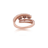 Triple-Tier Baguette Bypass Diamond Ring