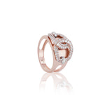 Interlocking Radiance Dome Diamond Ring
