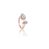Diamond Pear Radiance Bypass Ring