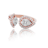 Diamond Pear Radiance Bypass Ring