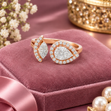Diamond Pear Radiance Bypass Ring