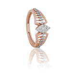 Diamond Marquise Crown Tiara Ring