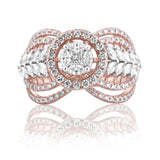 Diamond Empress V-Halo Crown Ring