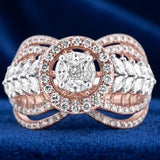 Diamond Empress V-Halo Crown Ring