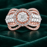Diamond Empress V-Halo Crown Ring