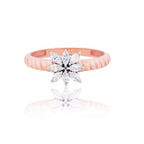 Diamond Starburst Twisted Solitaire