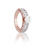Marquise-Center Pave Eternity Diamond Band