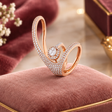 Baguette Bypass Crown Diamond Ring