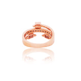 Bypass Crown Baguette Diamond Ring