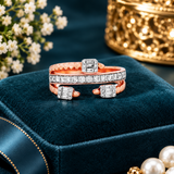 Bypass Crown Baguette Diamond Ring