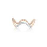 Pave-Set Diamond Chevron Diamond Ring