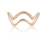 Pave-Set Diamond Chevron Diamond Ring