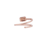 Rose Gold Diamond Bypass Cluster Diamond Ring