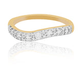 Curved Diamond Pave Contour Diamond Ring