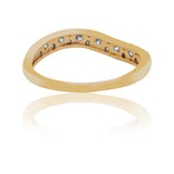 Curved Diamond Pave Contour Diamond Ring