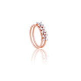Rose gold floral-motif eternity Diamond Ring