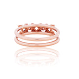 Rose gold floral-motif eternity Diamond Ring