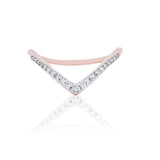 Celestial V-Chevron Diamond Ring