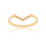 Radiant Crown Chevron Diamond Ring