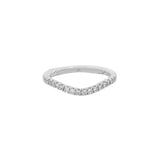Twisted Shimmer Crest Rhodium Diamond Ring