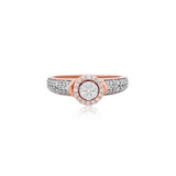 Diamond Radiant Halo Solitaire Band