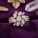Grand Petal Medallion Diamond Ring