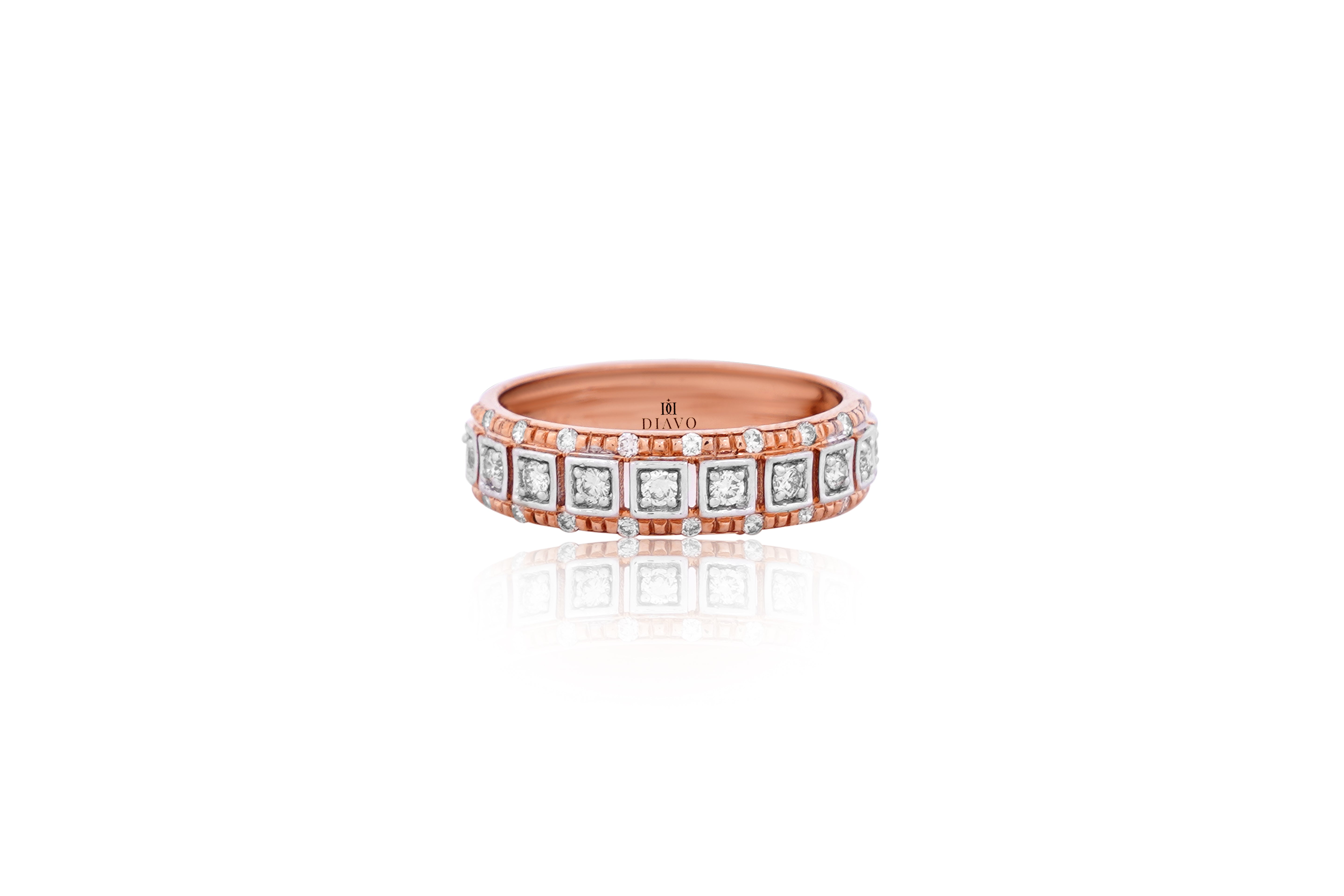 Diamond Mosaic Pavé Eternity Band