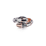 Onyx Serpentine Diamond Wrap Ring