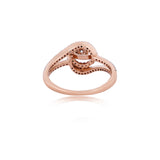 Celestial Swirl Halo Diamond Ring