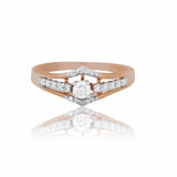 Architectural Diamond Shield Ring