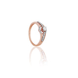 Architectural Diamond Shield Ring